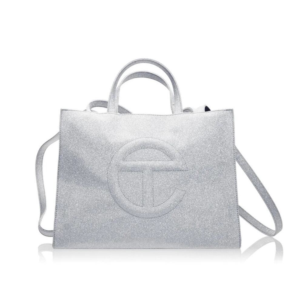 Medium Telfar glitter shopping bag